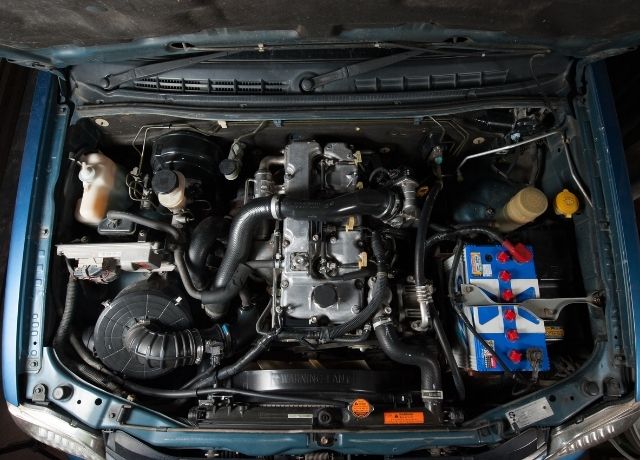 clean engine bay with wd40