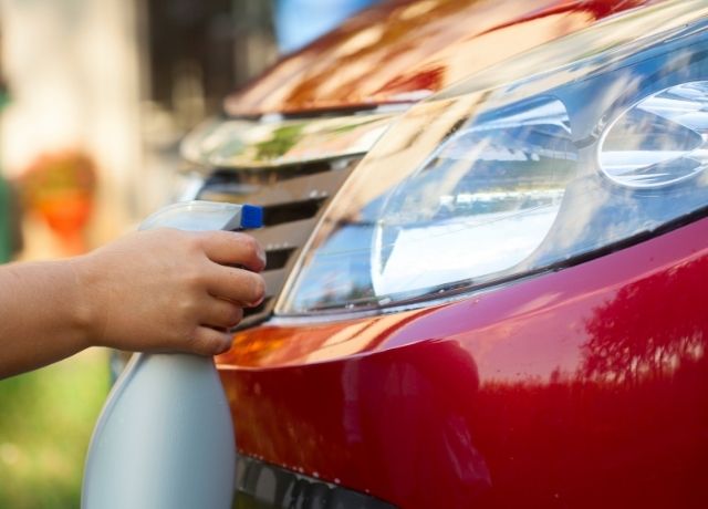 wash a car without water