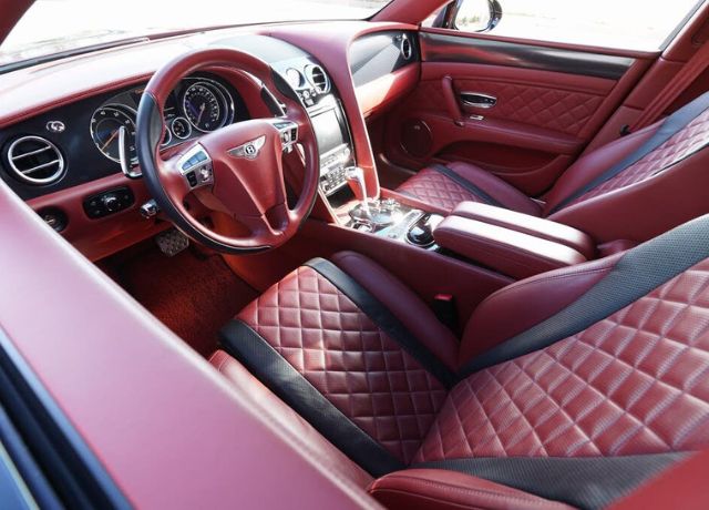 red interior luxury car