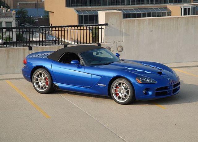 bright blue car