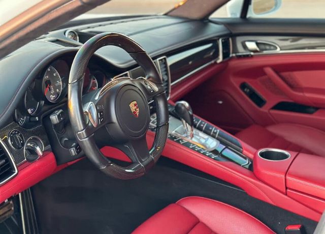 red interior luxury car