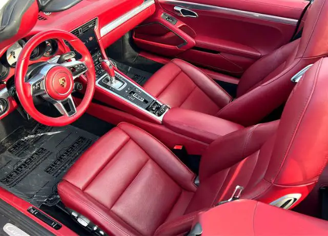 red interior luxury car