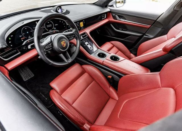 red interior luxury car