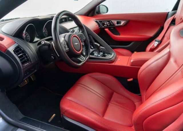 luxury cars with red interior