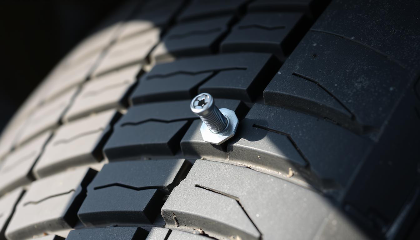 How to tell if someone put a nail in your tire?