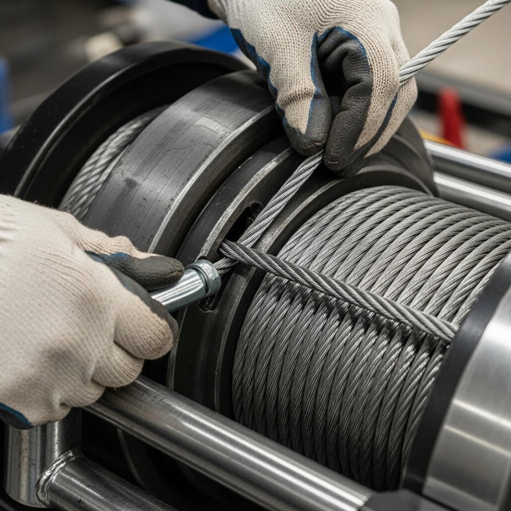 How To Attach Cable To Winch Drum