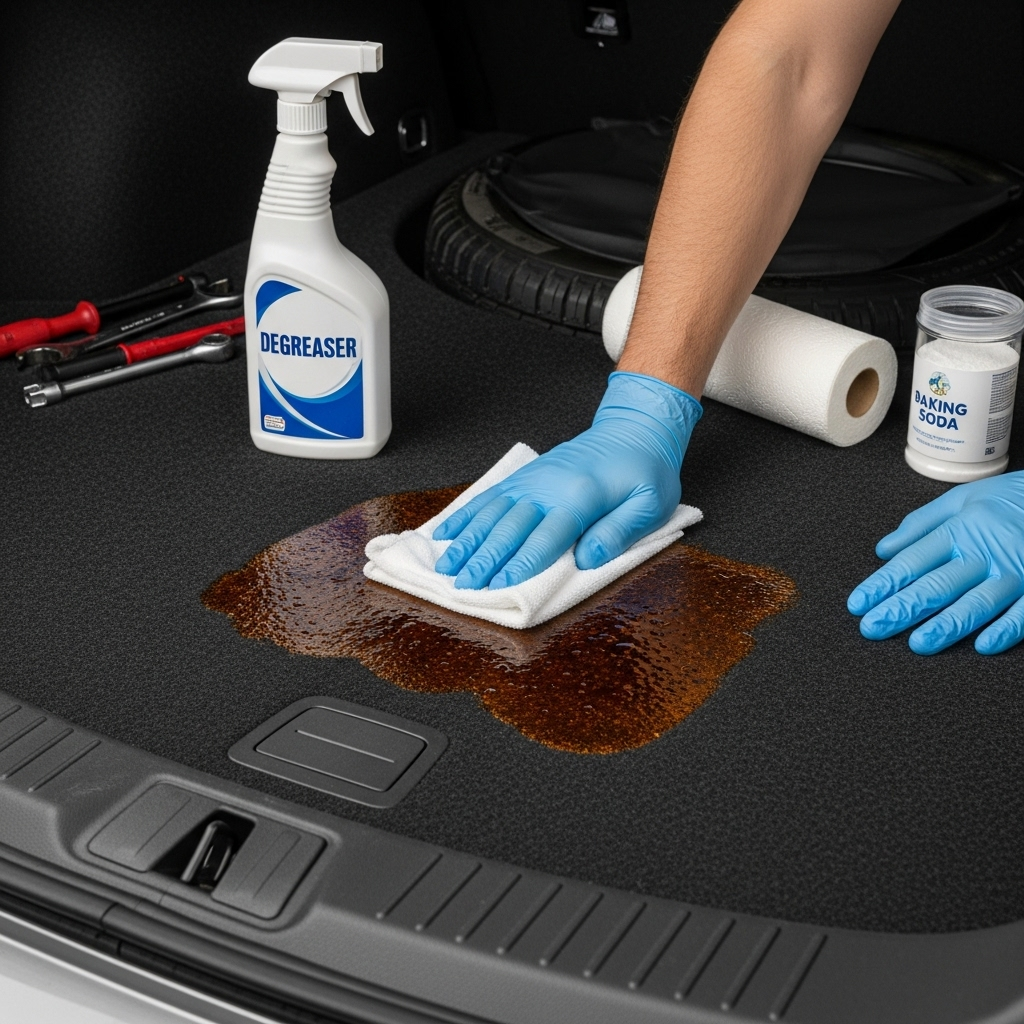 How To Get Motor Oil Out Of Trunk Carpet