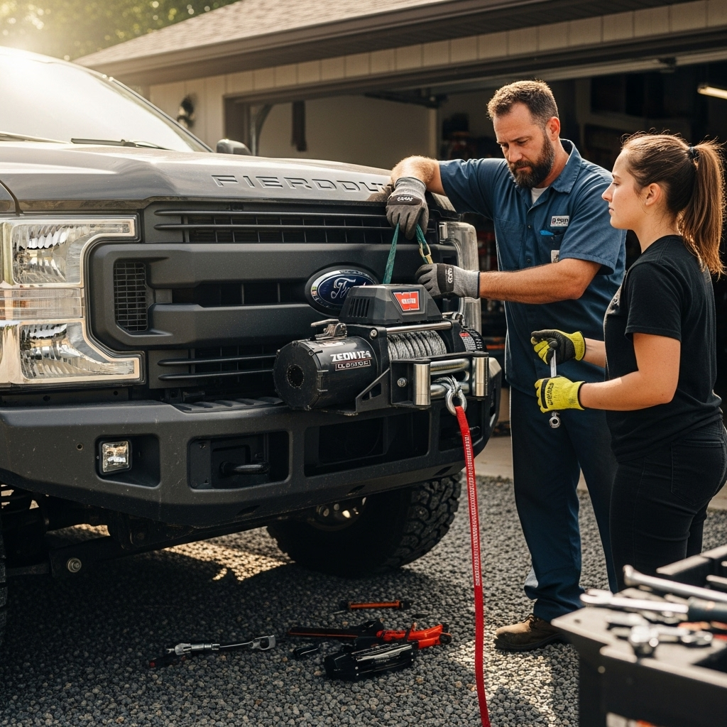 How to install winch on the truck