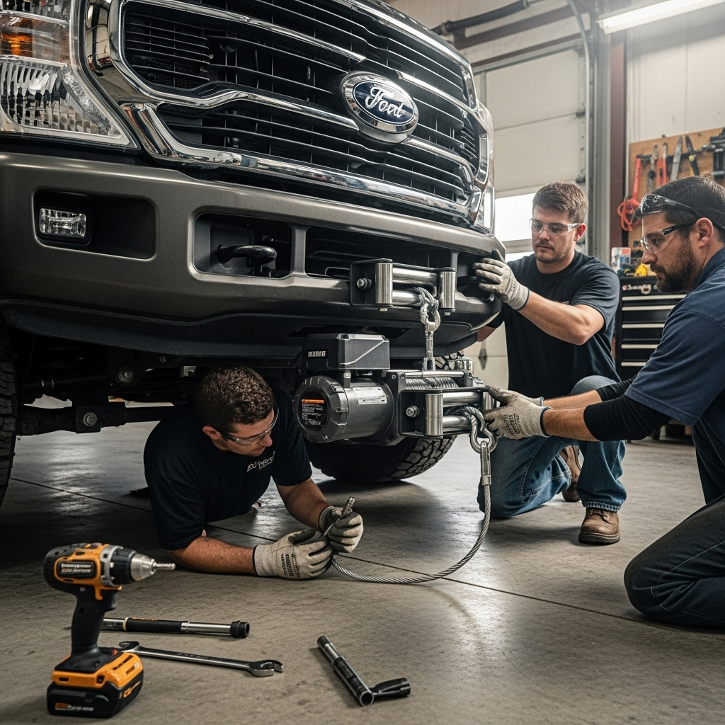 How to install winch on the truck