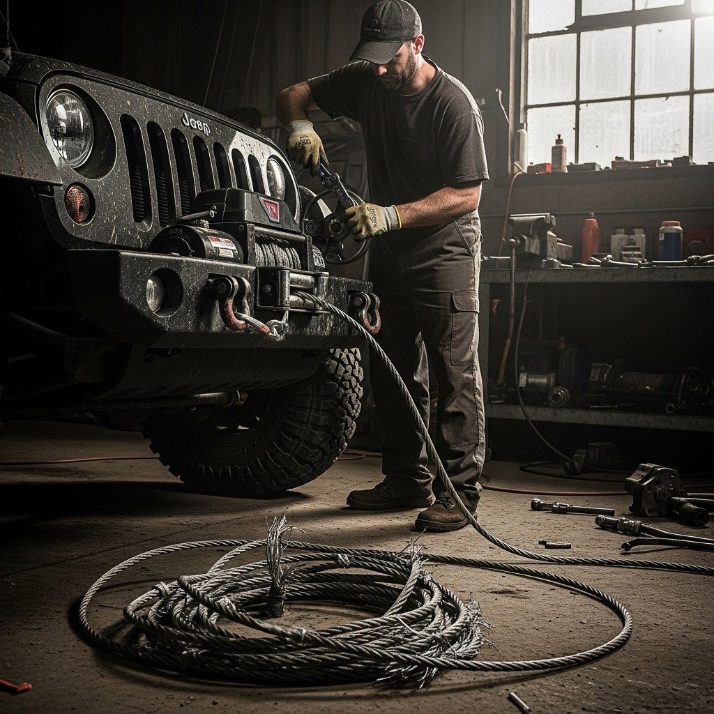replace winch cable